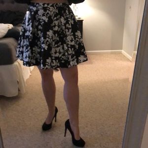 Black and white puffy skirt